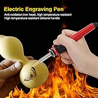 Vista 6 de BORDSTRACT Kit de combustión de madera, 7 piezas, herramienta de pirografía de madera, kit eléctrico de pluma de combustión de madera, kit