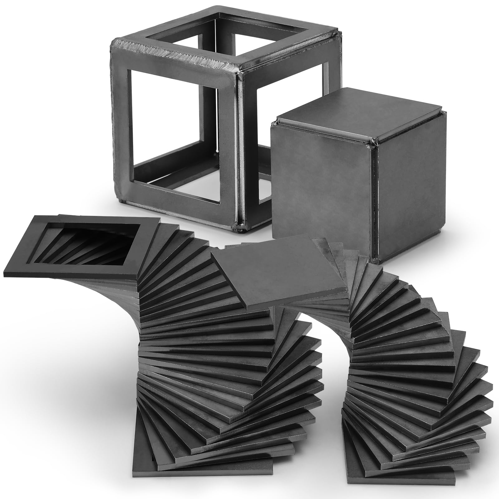 Toomprover Welding Practice Kit – 48 PCS 3.6” & 2.6” High-Quality Welding Coupons, 9 Gauge Steel Plates for TIG, MIG, Stick Welding, Perfect for Skill