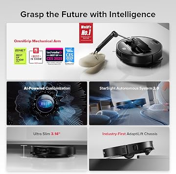 roborock Saros Z70 Robot Vacuum and Mop with Main Brush Replacement Bundle