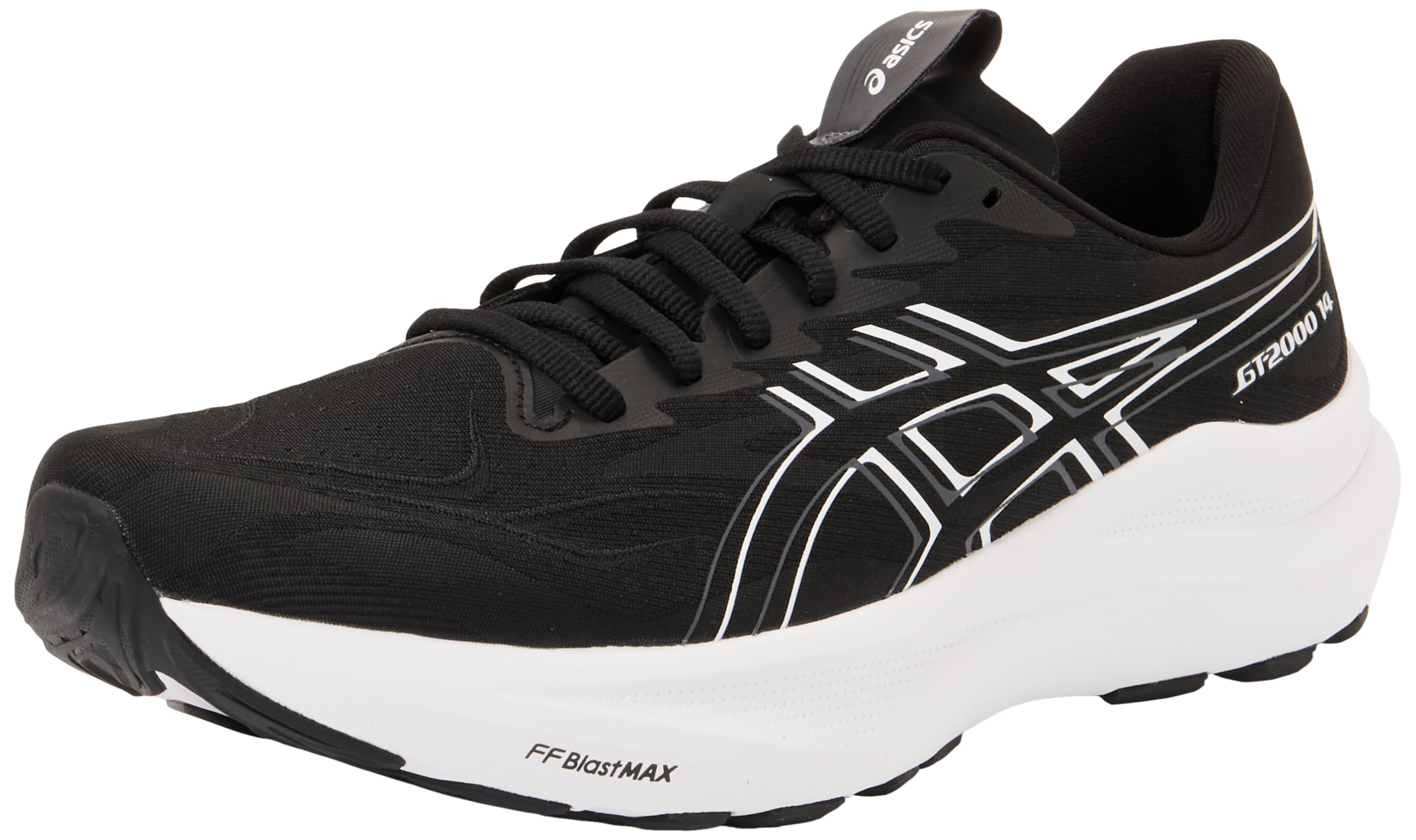 ASICS Mens Gt-2000 14 Sneaker, Black White, 6.5 UK