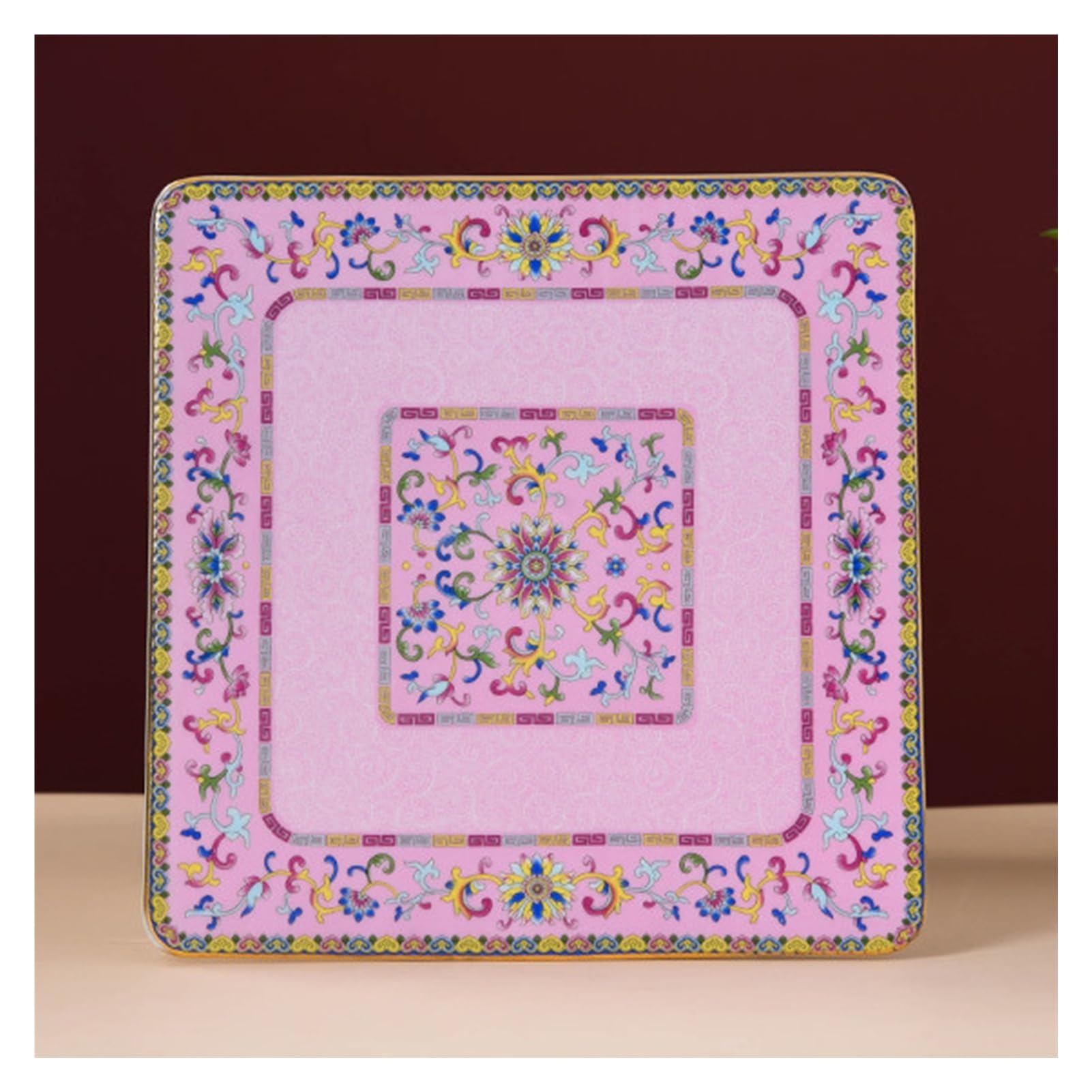 Ceramic Tray,Square Tea Set Holder,Aromatherapy Storage,Suitable for Houses and Coffee Shops(Color4)