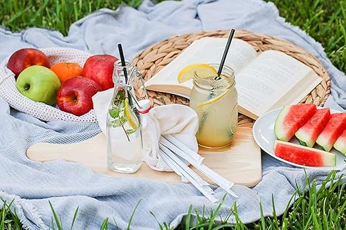 Miniatura 4 de GREENPRINT Caja de 1000 pajitas de fibra de agave negro, envueltas individualmente, alternativa a las pajitas de papel de plástico, agave a base de