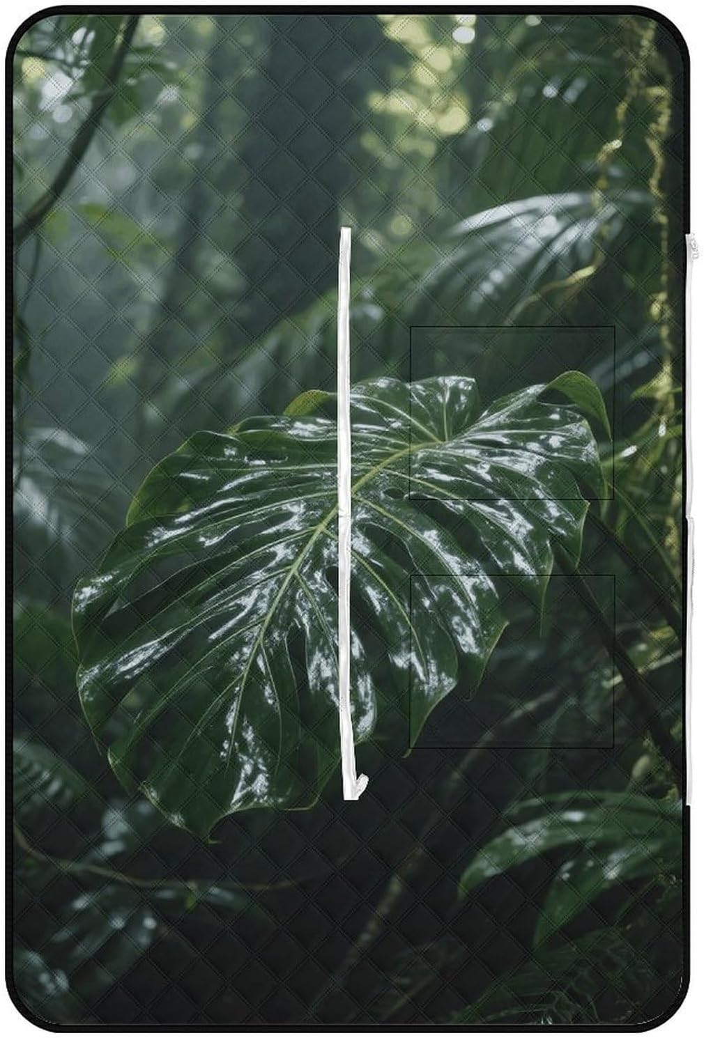 Plant Picnic Blanket 150x100cm, Foldable 2-in-1 Picnic Mat and Tote Bag Portable Waterproof Beach Mat Sandproof Outdoor Blanket for Park, Hiking, Beach, Camping, Travel