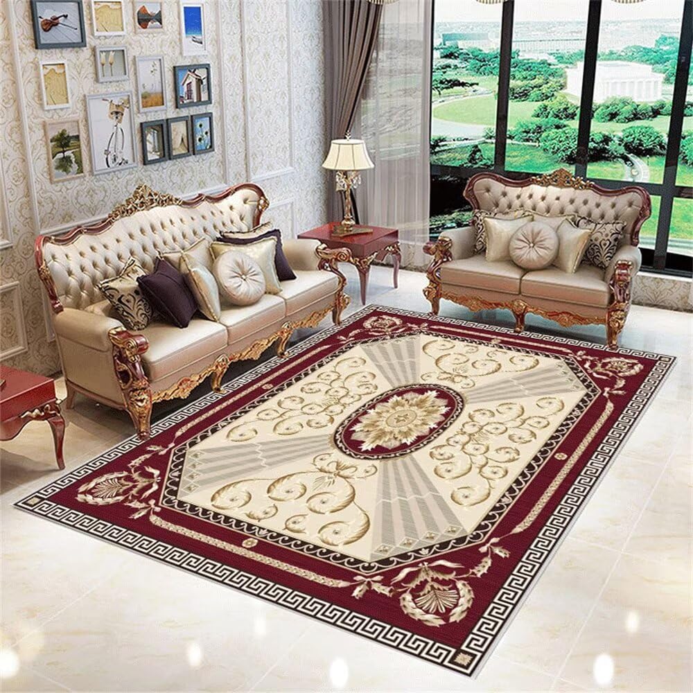 Tapis chambre bébé rouge rétro tapis bureau tissage confort