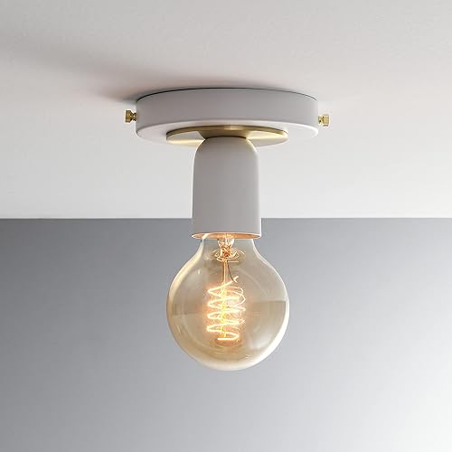 Miniatura 4 de BRIGHTTIA Luna Uno - Aplique de pared de 1 luz, accesorio industrial moderno de mediados de siglo para pared y techo, lámpara minimalista para baño