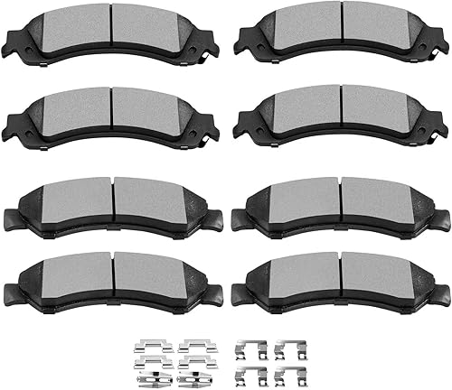 SCITOO - Juego de 8 pastillas de cerámica para Chevy Astro, Avalanche, 1500, Silverado, 1500, Suburban, 1500, Tahoe, 03-05 para GMC Safari, 99-07