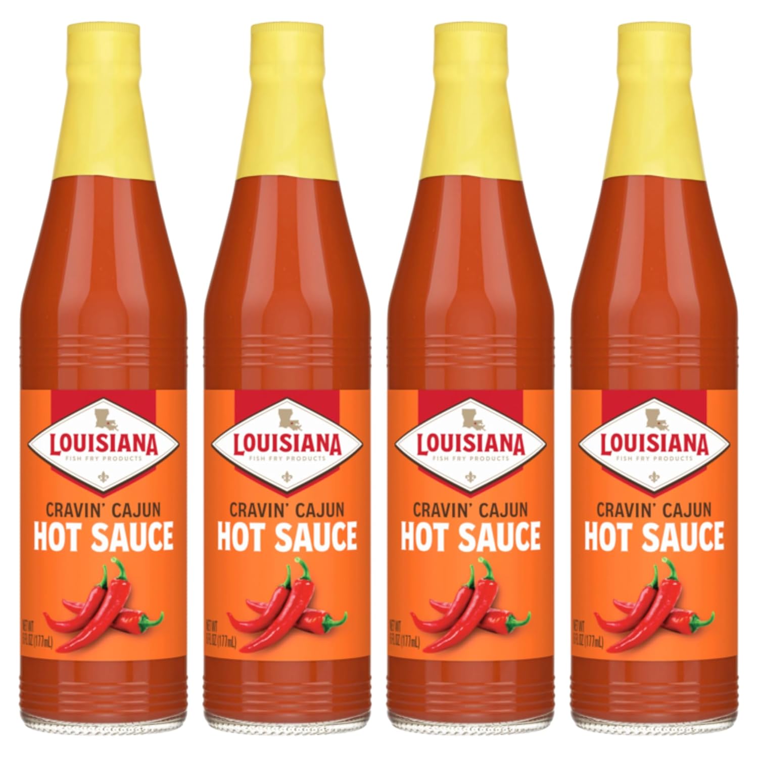 Louisiana Cravin Cajun Hot Sauce (Pack of 4)