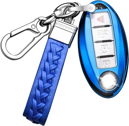 Funda para llavero Nissan, funda para llavero para Nissan Altima Maxima, Murano, Rogue Sentra 370z, Pathfinder, control remoto inteligente, TPU
