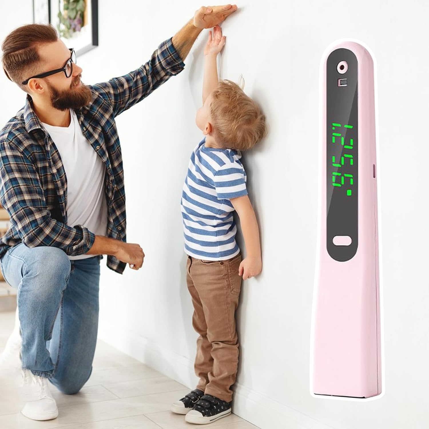 Height Measuring Device High Precision Digital Stadiometer | Handheld Cordless Infrared Height Stadiometer Device for Office Home Gym Clinic Professionals Adults Kids