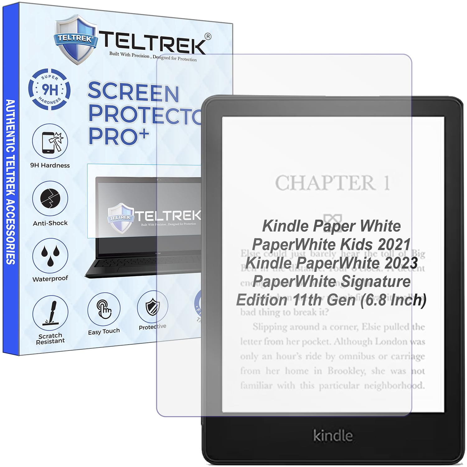 TELTREK Matte Finish Screenguard Compatible With Kindle Paperwhite & PaperWhite Kids 6.8 Inch (11 Gen 2021 e reader Tab) & PaperWhiteSignature 6.8" Tablet (11th Gen 2021/2023) Not a Tempered Glass
