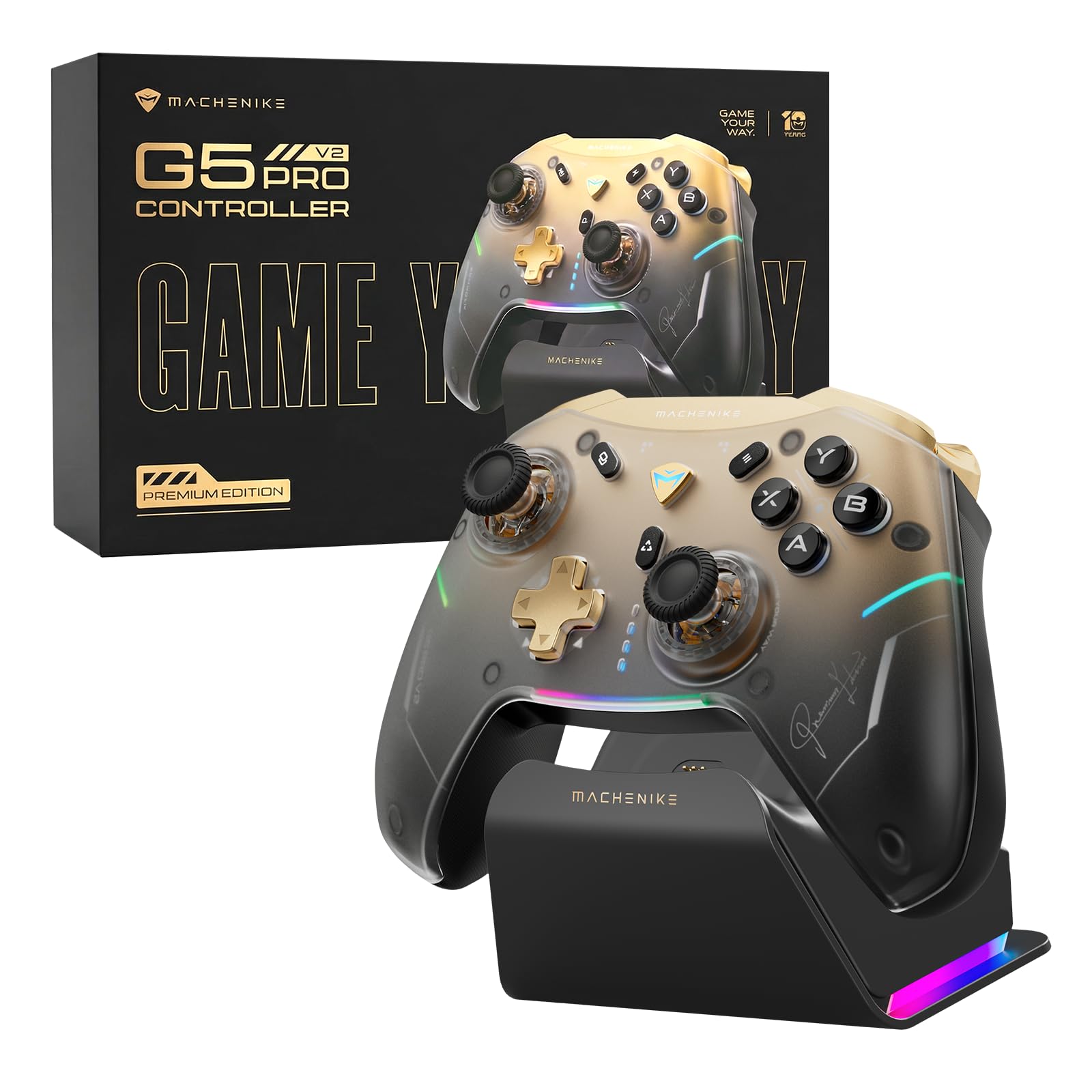 Machenike G5Pro V2 1000HZ Wireless Gaming Controller for NS/PC/iOS