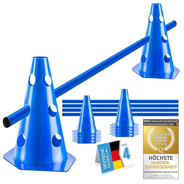all Pets United® Conos de Agilidad para Perros, 4 Sets con Barras