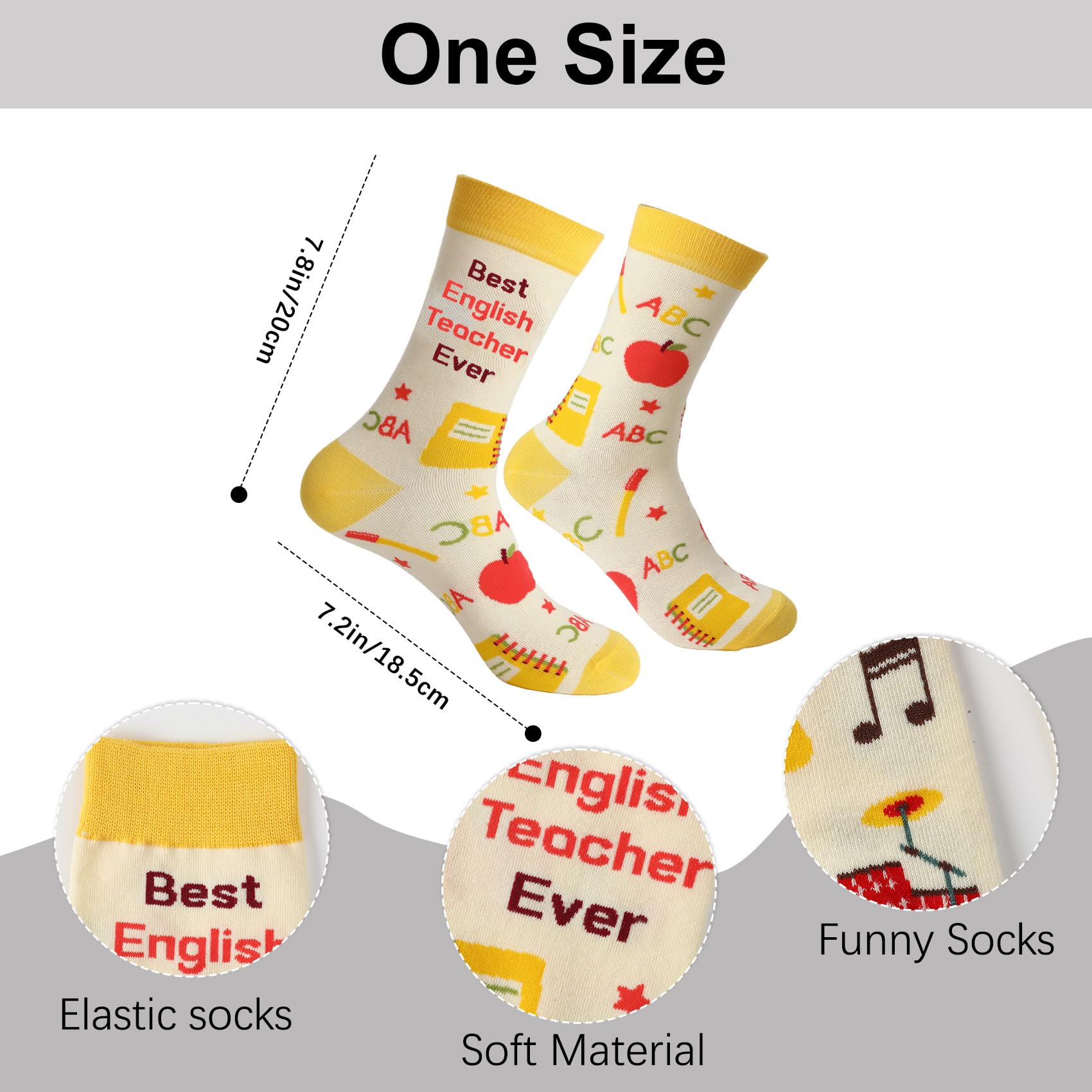 Teacher Appreciation Gifts,Teacher Gifts Socks for Christmas Valentines Back to School Graduation End of Year
