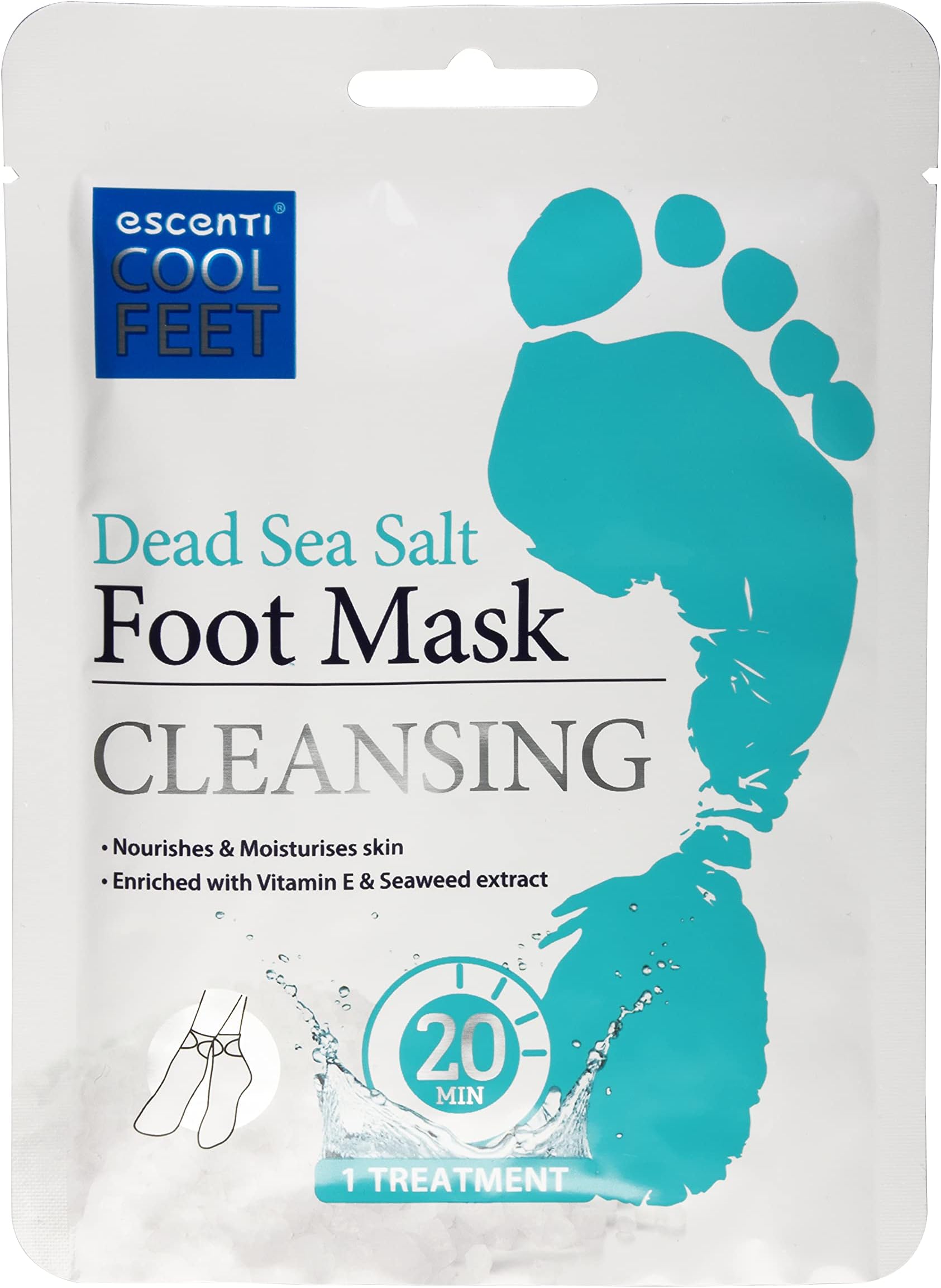 Escenti Dead Sea Salt Cleansing 20 Minute Foot Mask