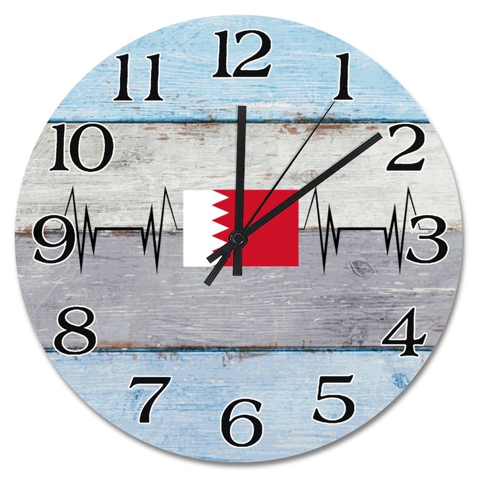 Horloge murale Bahreïn géante de 38cm à piles pour salon et bureau