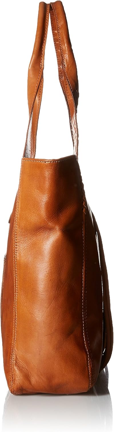 American West Hand Tooled Handcrafted 100% Genuine Leather Large Zip-Top Tote Purse for Women Mohave Canyon Collection | Fits a 15" laptop