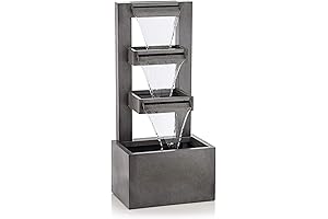Alpine Corporation CPS182 Water Wall Fountain Indoor and Outdoor, 43 Inches Tall,...