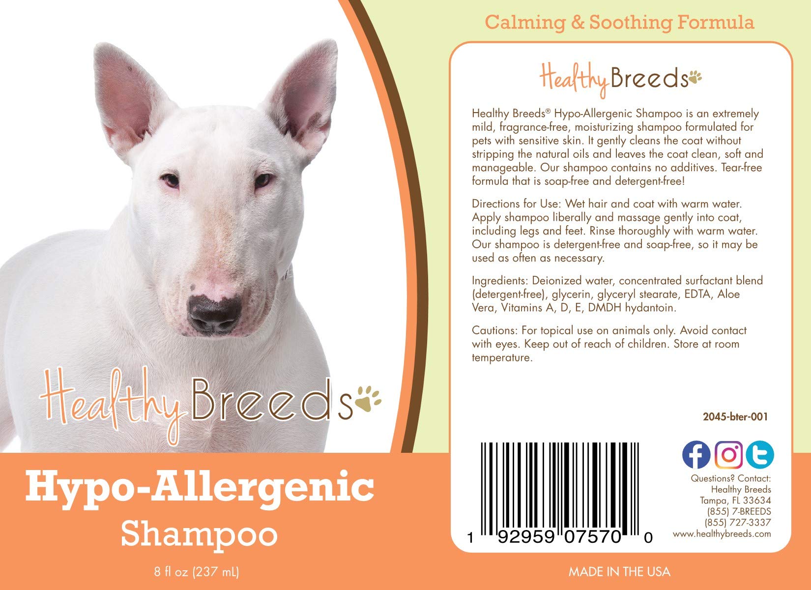 Healthy Breeds Bull Terrier Hypo-Allergenic Shampoo 8 oz