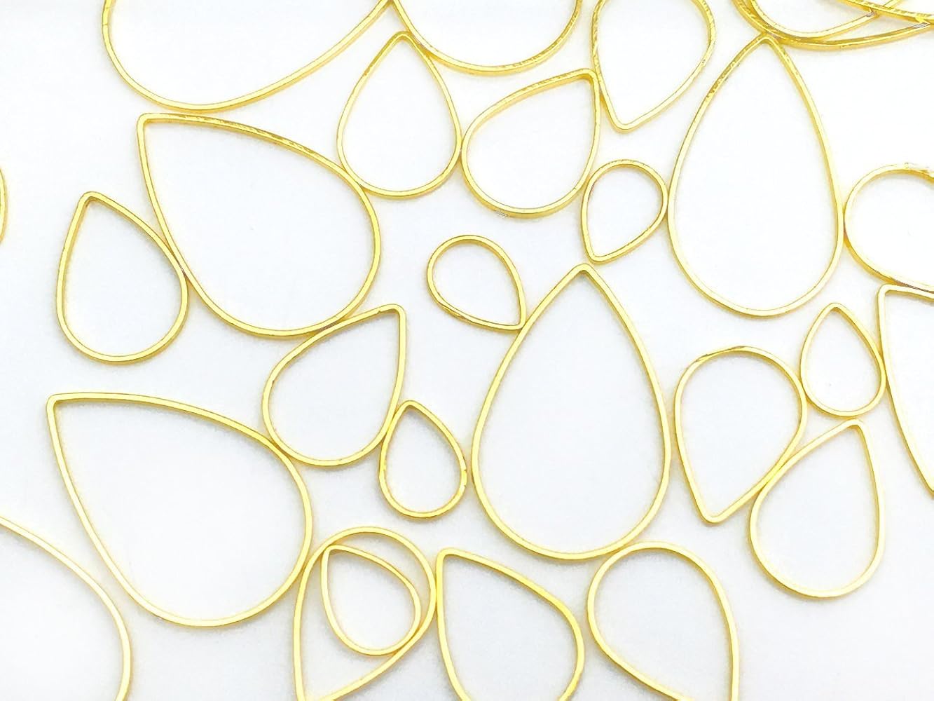 Amazon.co.jp: フレームパーツ ゴールド 涙・しずく型 3サイズ