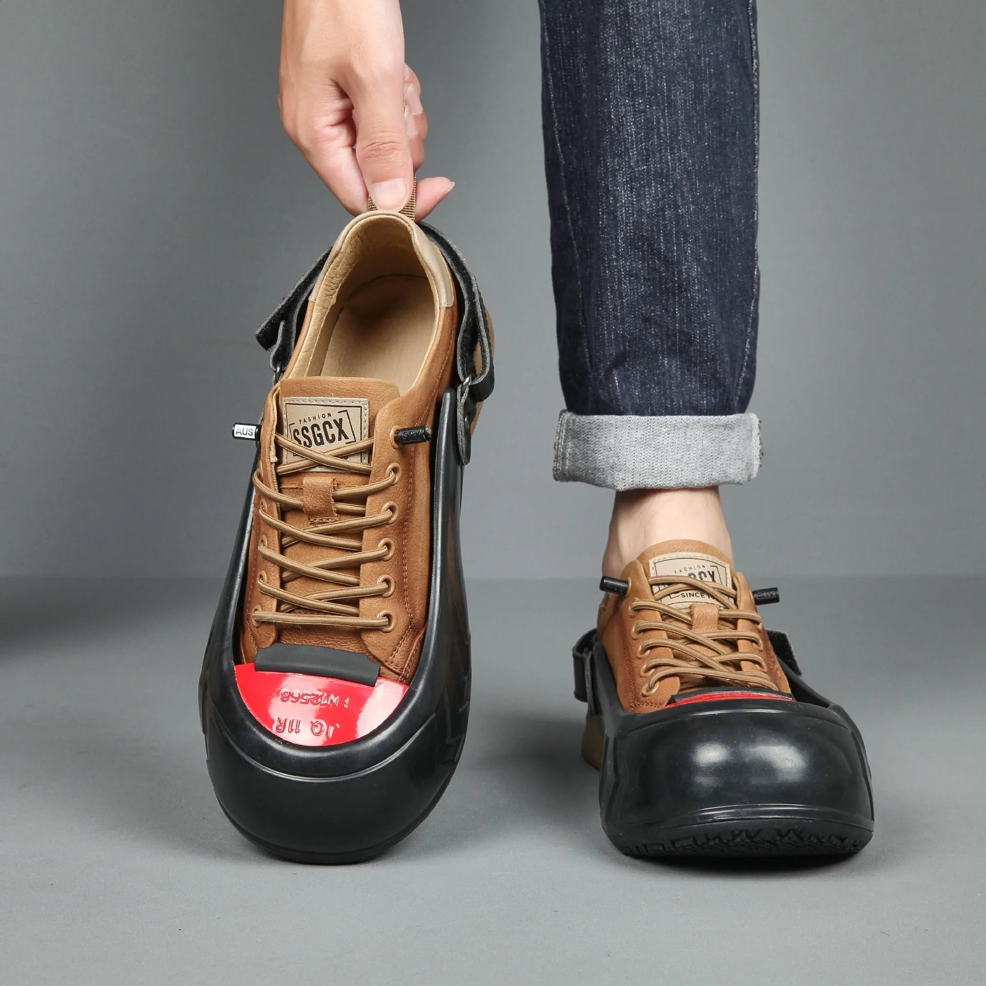 Couvre-chaussures de sécurité temporaires en alliage d'aluminium - Résistant à l'usure - Dessous en caoutchouc antidérapant - Protection pour chaussures