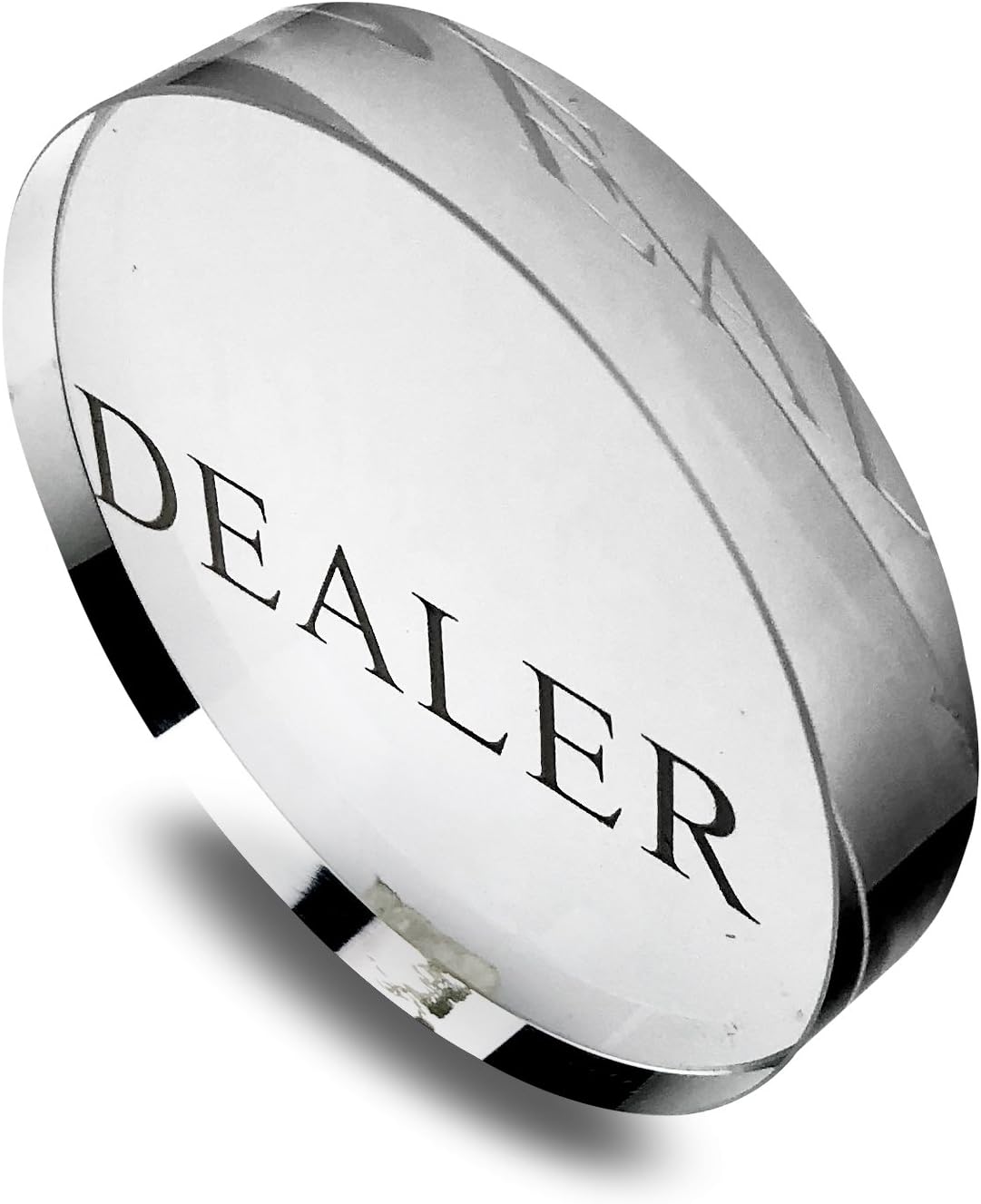 YH Poker Transparent Dealer Button - Crystal Casino Dealer for Tournaments, Craps, and Card Games