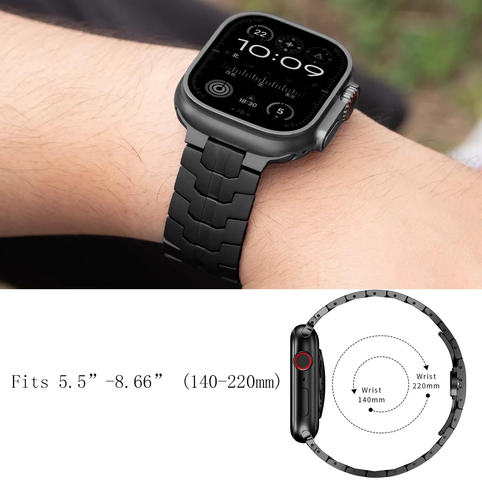 Blueshaweu Compatible avec Huawei Watch Fit 4 Pro - Bracelet de rechange en métal pour homme - Compatible avec Huawei Watch Fit 4 Pro, Fit 4, Fit 3