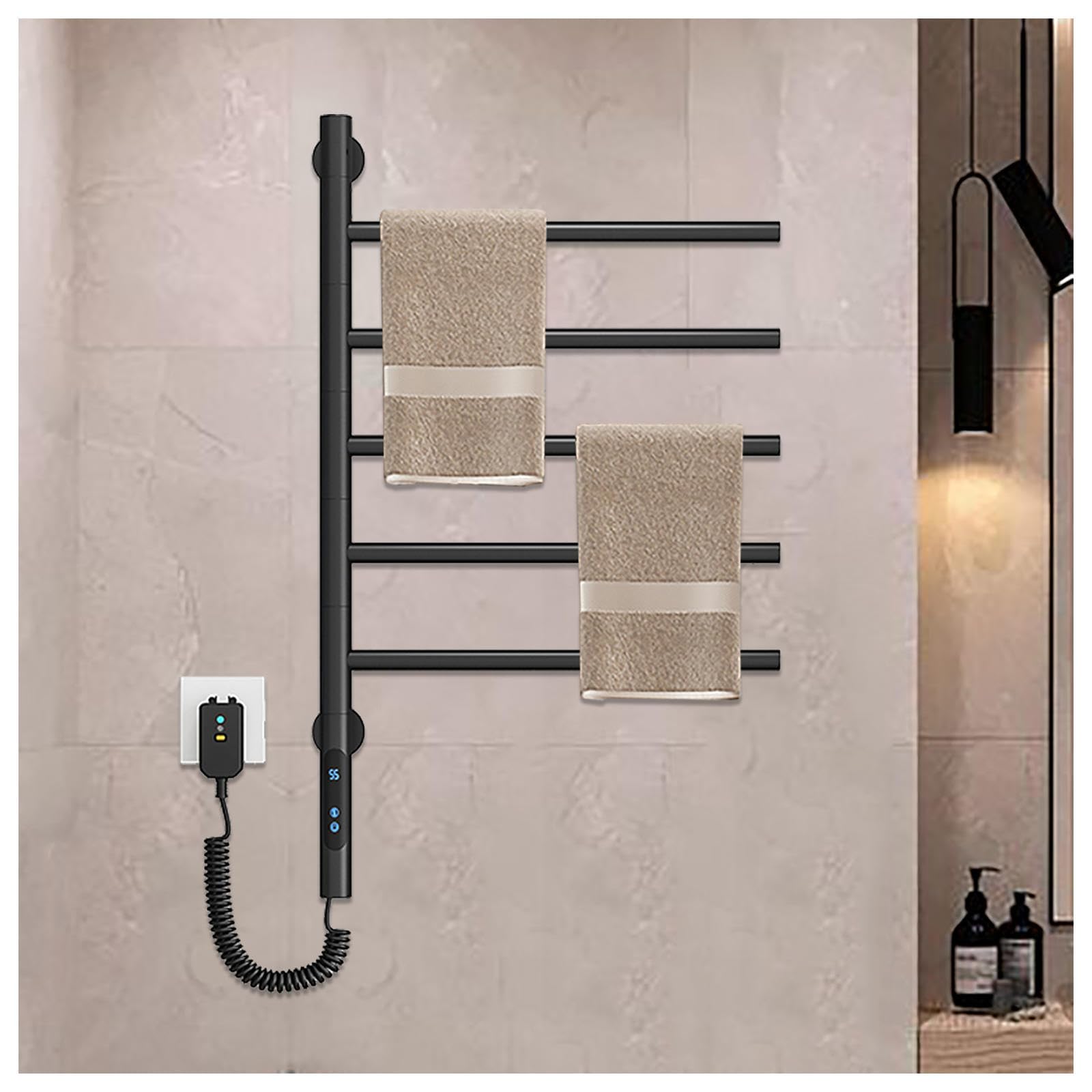 Porte-serviettes électrique rotatif pour une salle de bain cocooning