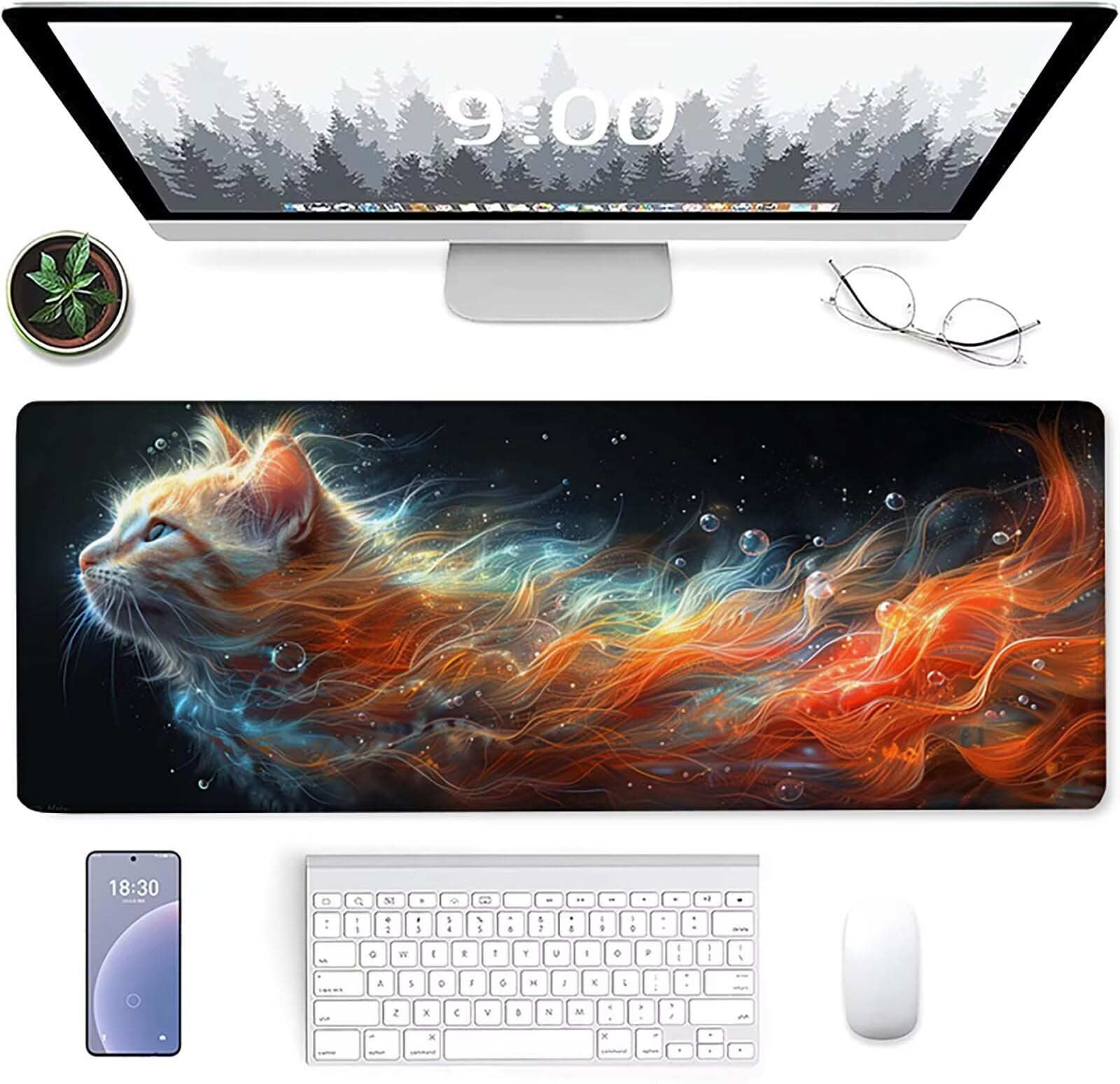 Podkładka pod mysz XXL 1600x800x3mm, zielona podkładka pod mysz do gier z antypoślizgową gumową powierzchnią, poprawia precyzję i szybkość, komputer dla gracza i akcesoria biurowe, prezent dla