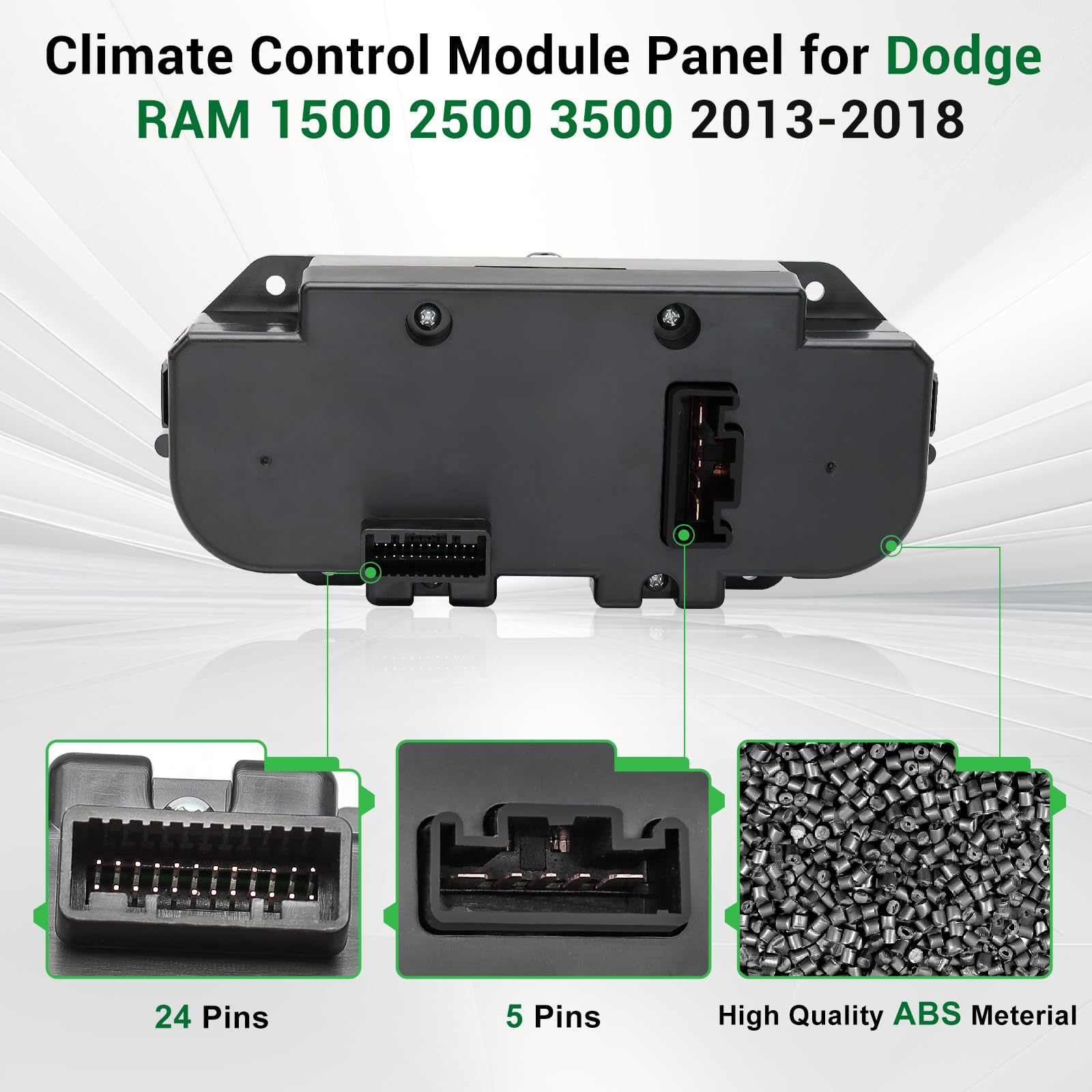 Manual HVAC Control Panel For 2013-2018 RAM 1500/2500/3500 - AC Heater Climate Control Module With Defrost - Replaces 68268189AA