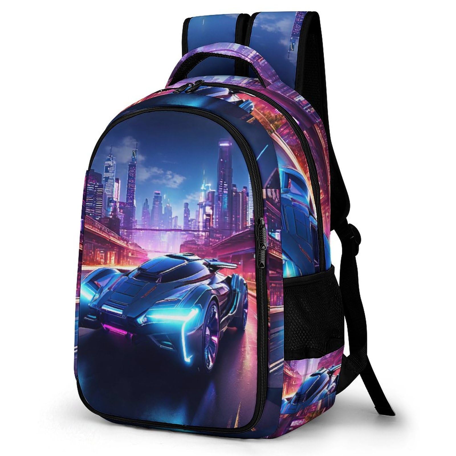 Cartable Garçon CP Mode Cartable Voiture de sport Filles Sacs Course D'école Scolaire Pour Ado Enfant Sac A Dos Pour Ordinateur Portable Loisir De Voyage