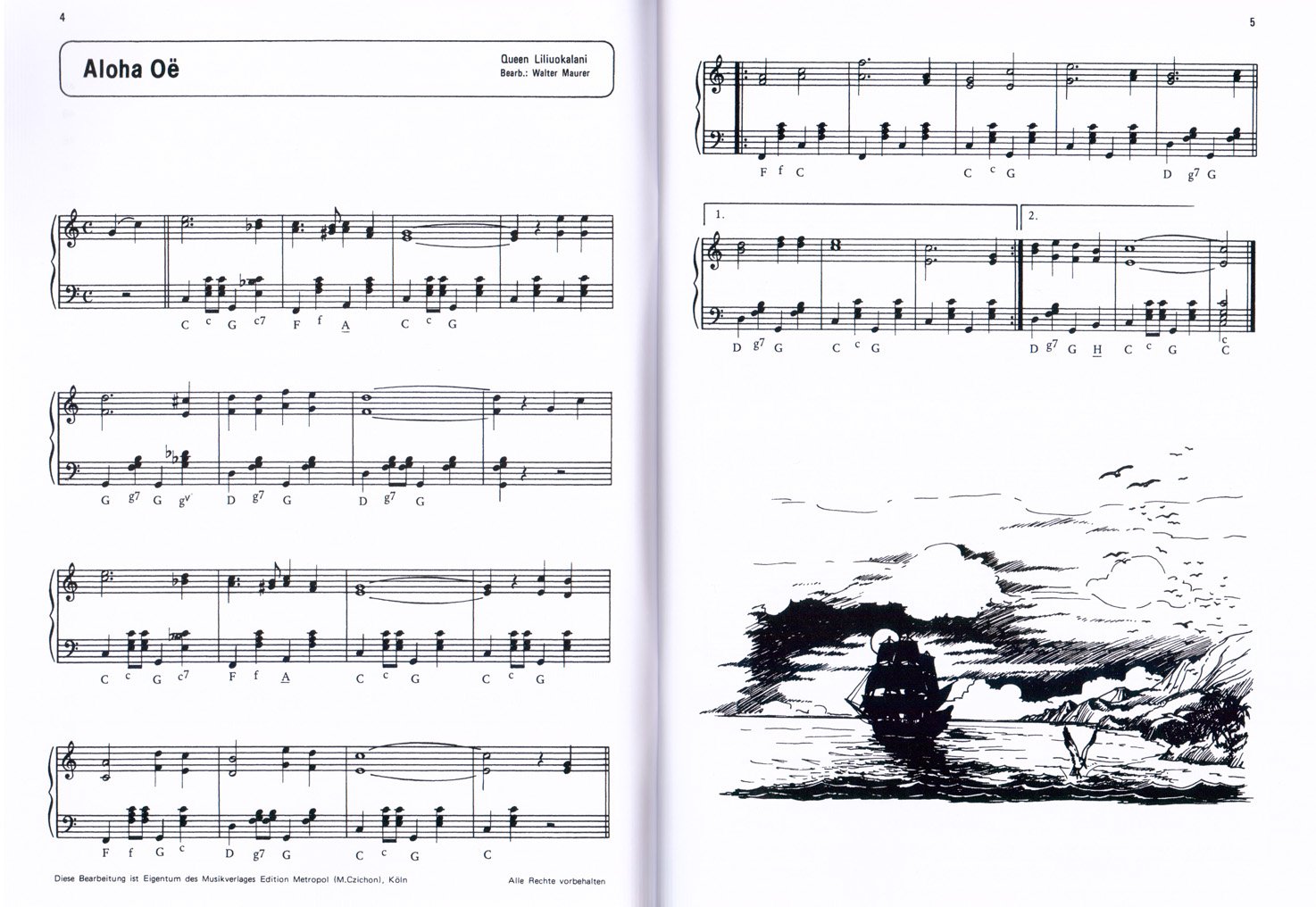 50 canzoni famose in tutto il mondo per fisarmonica elaborate da Walter Maurer con un grado di difficoltà da facile a medio - spartito con clip segnanote a forma di cuore colorato
