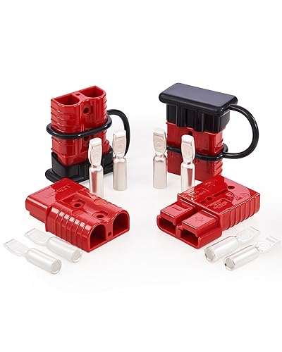 Orion Motor Tech Paquete de 4 conectores de cable, kit de enchufe de arnés de cables de 175A para cables de calibre 2, batería de 12 V a 36 V, juego