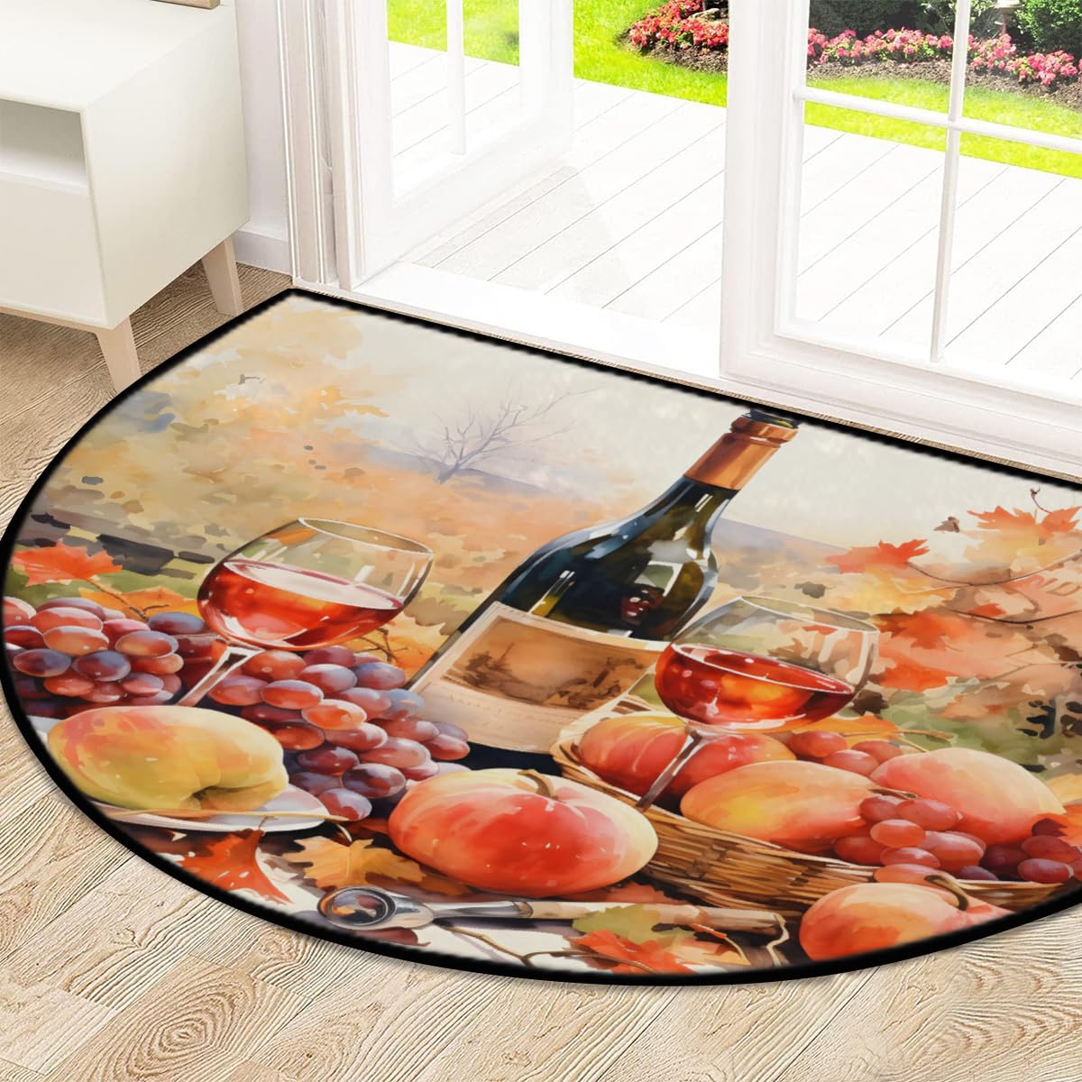 Mexpekil Paillasson demi-lune pour intérieur et extérieur - Lavable - Absorbant la saleté - 100 x 160 cm