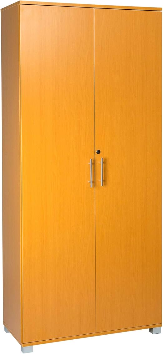 MMT Furniture Designs Beech Cupboard 2 Door Lockable Filing