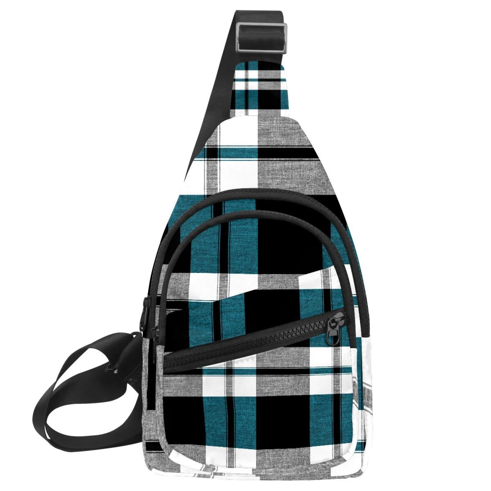 Bolsa impermeable a cuadros escoceses con diseño cruzado multicolor 7
