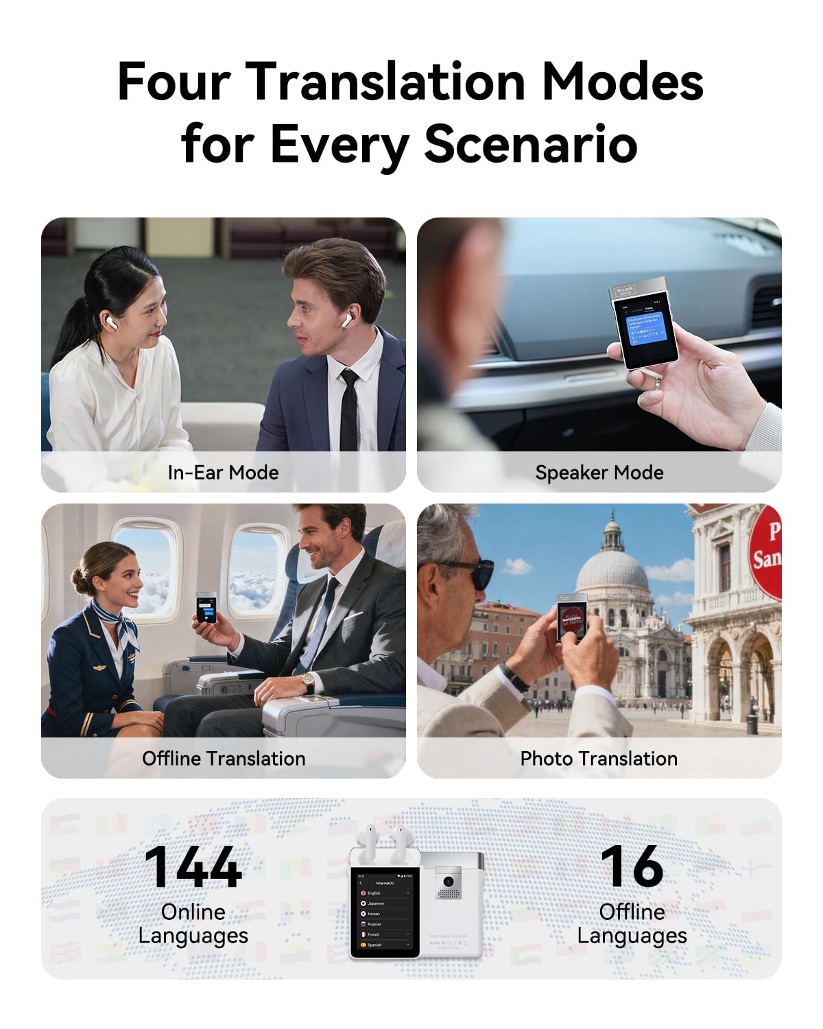 Amazon.com: Wooask A9 AI Translator Earbuds, for Global Business