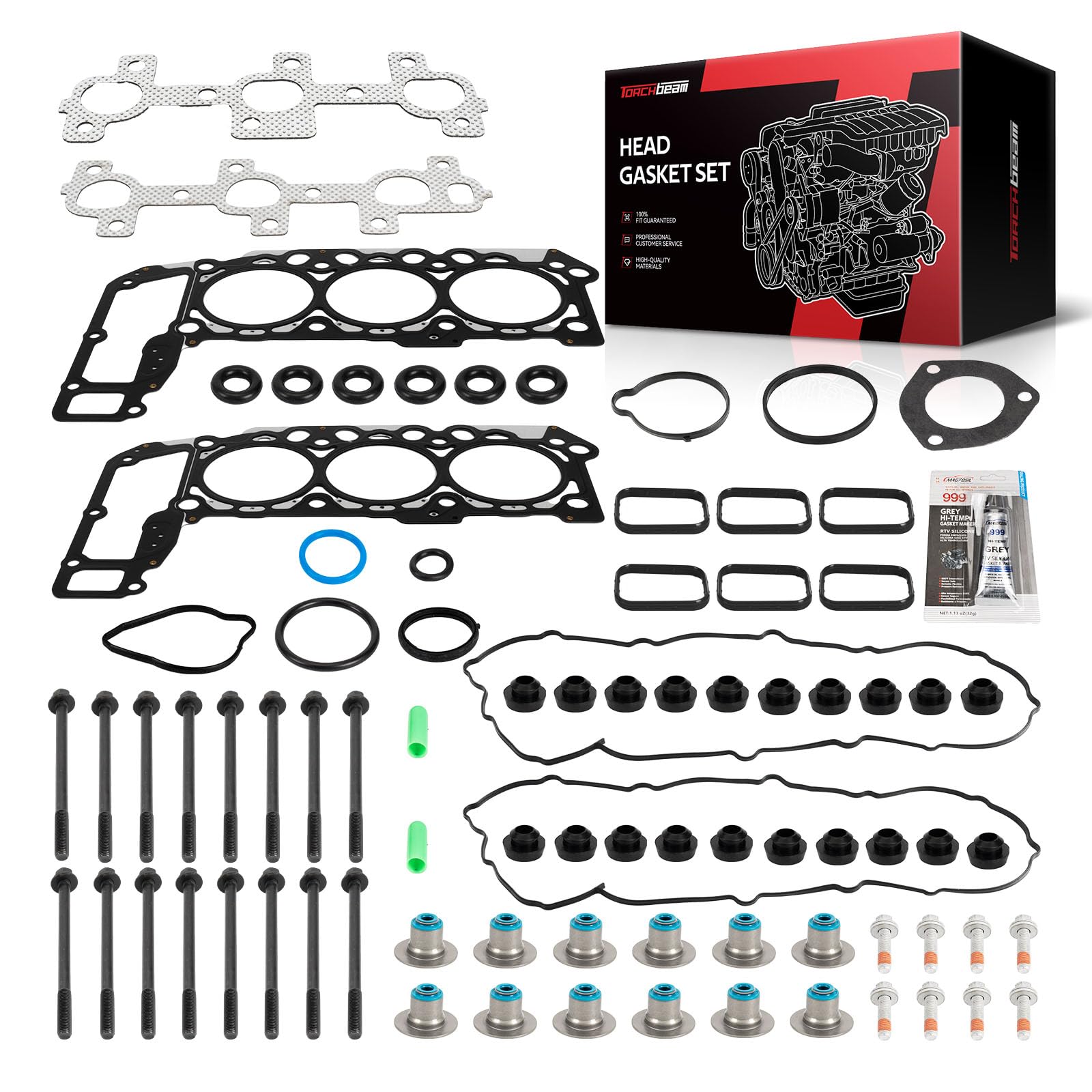 Photo 1 of Torchbeam Engine Cylinder Head Gasket Kit ES711291 Fit for 1500 11-12,Commander 06-10,Dakota 05-11,Durango 05-09,Grand Cherokee 05-10,Liberty 05-12,Nitro 07-11,Raider 06-09,Ram1500 05-10