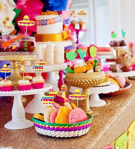 Miniatura 7 de JeVenis 42 adornos para cupcakes para fiesta, decoración de fiesta de cactus, decoración de tartas de llama, decoración de cupcakes para taco Bout A