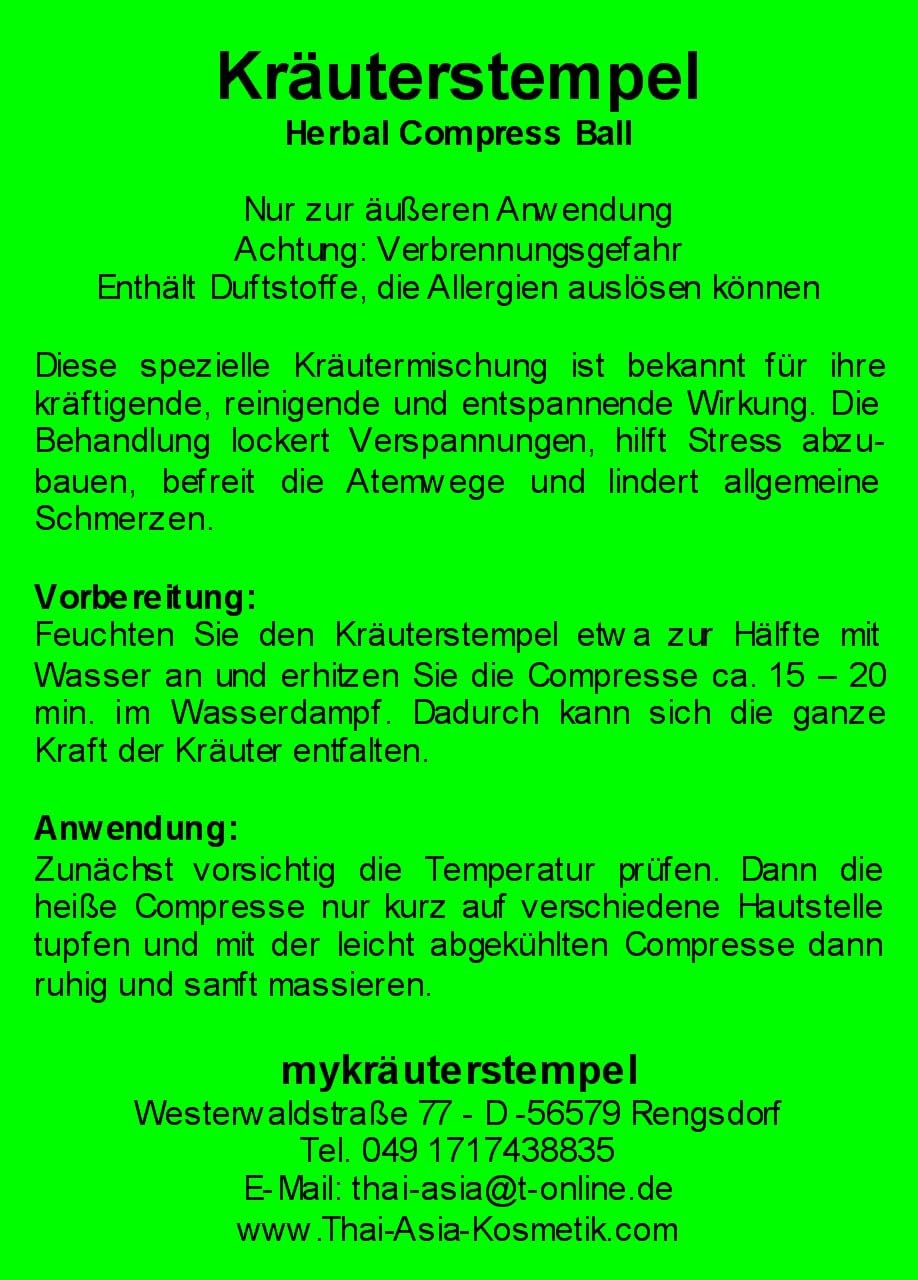 Kräuterstempel – Ingwer-Lemongras - 20 Stück a` 75g – Stärkt das Immunsystem und reget den Stoffwechsel