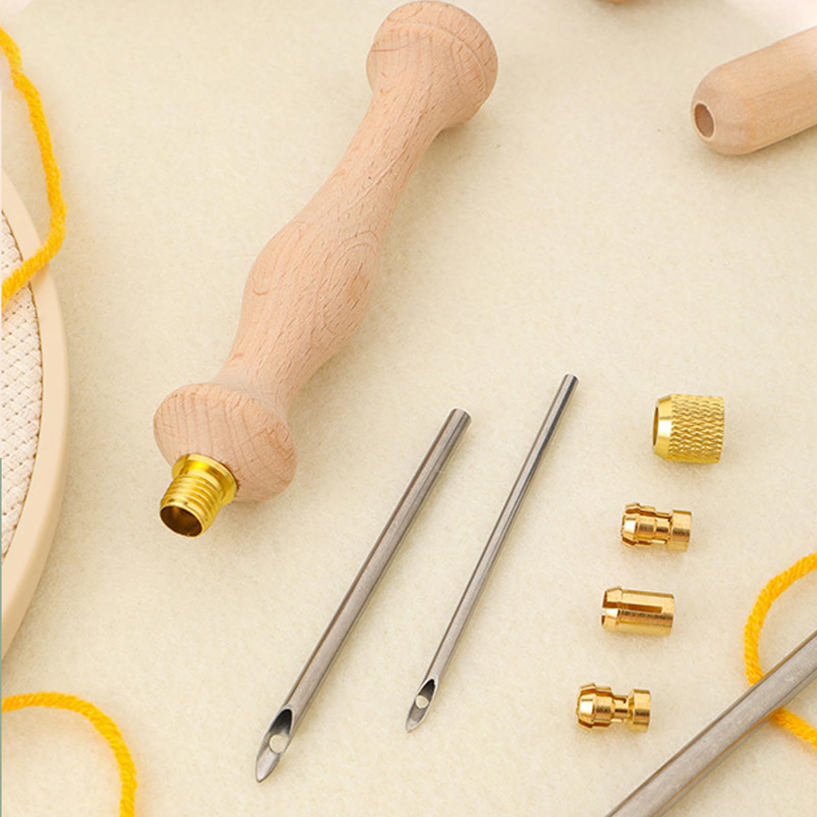 Punch Needle Tool, Punch Needle Kit – Nadelstanz-Set mit Einfädler – Aufbewahrungsbox für Stickereien für Erwachsene und Kinder, enthalten in Osterbastelprojekten