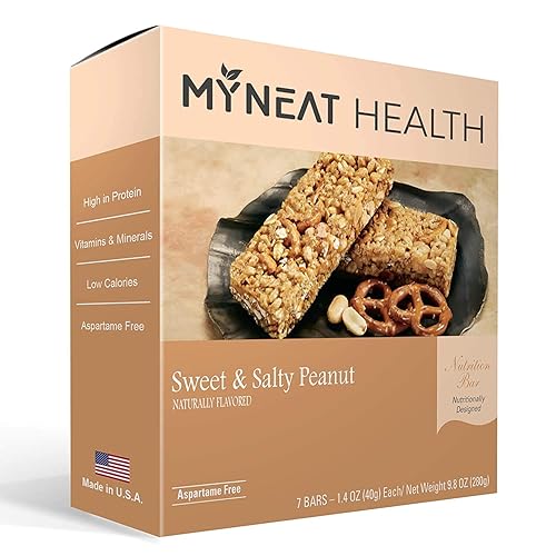 My Neat Health Barra de proteínas, barra nutricional de alta proteína, alta fibra, baja en calorías, apta para KETO, sobre la marcha, barra de