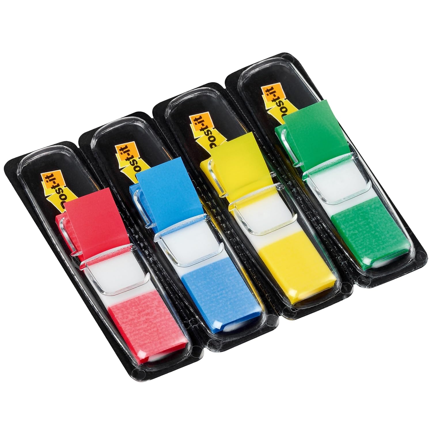 3M Post-It Flags in Dispensers, 1/2 X 1-3/4, 35/Color, 4 Colors/Pack (Mmm6834)