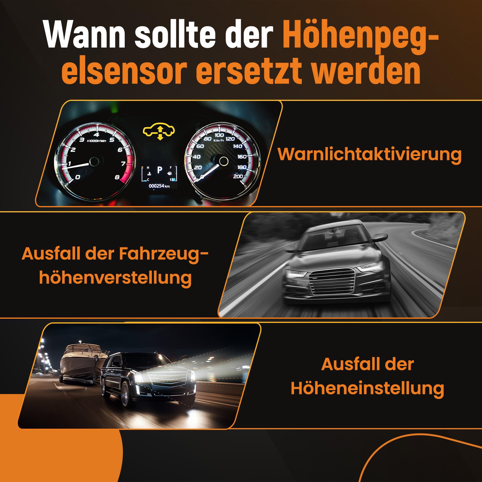 maXpeedingrods Vorne Links Niveausensor Leuchtweitenregulierung für Audi A4 A5 2008-2017 Höhenstandssensor 8K0941285J