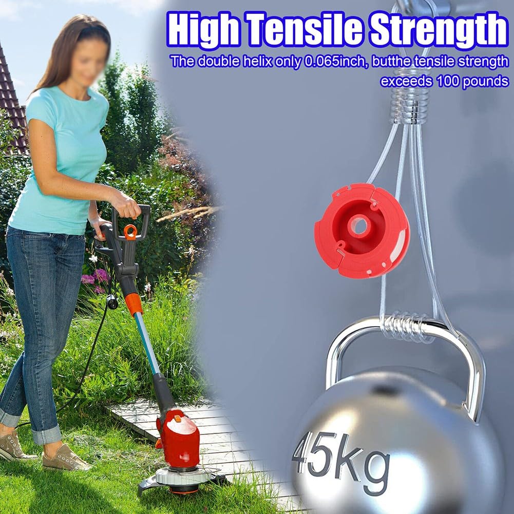 Lot de 3 bobines de rechange pour débroussailleuse Craftsman CMCST910 CNCST910 CMESTA900 CMESTE920, 1,7 cm x 9,6 m, fil en nylon, rouge