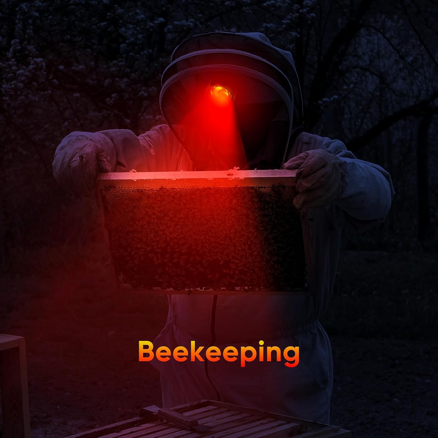 WINDFIRE Red Light Headlamp, Rechargeable Red Hunting Lights Headlight with 3 Lighting Modes, Zoomable, IPX4 Water Resistance Red Coyote Predator Light for Astronomy, Stargazing, Night Observation