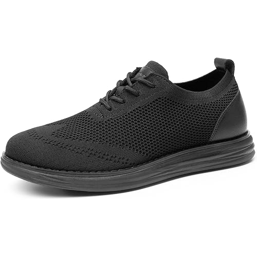 Bruno Marc Men's KnitFlex Breeze Mesh Sneakers Oxfords Lace-Up Lightweight Casual Walking Shoes