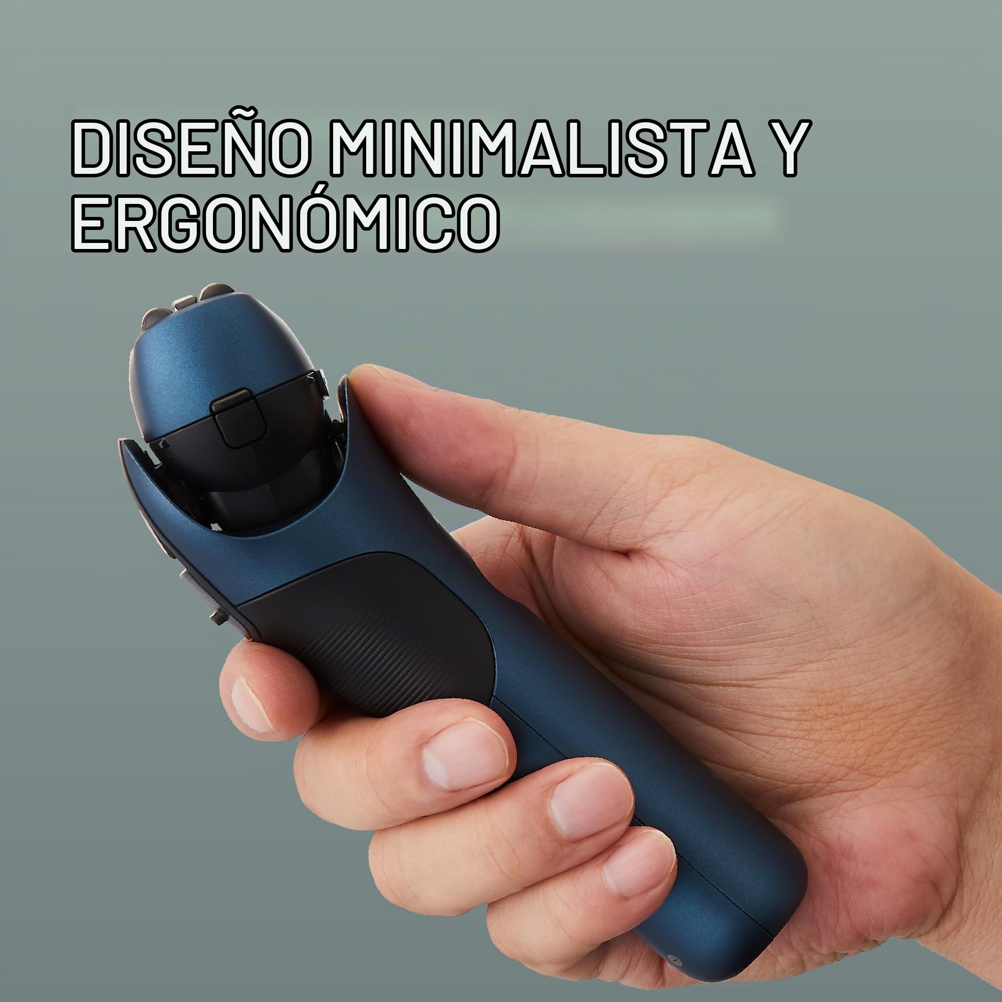 Panasonic Series 700 ES-ALT4B Afeitadora Eléctrica 3 Hojas para Uso en Seco y Húmedo para Hombres, Inalámbrica Impermeable, Sensor Receptivo, Cabezal Flexible, Trimmer, Agarre Ergonómico, Azul