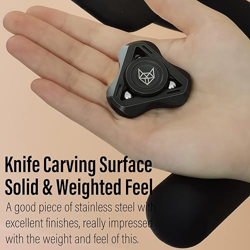 Miniatura 9 de FREELOVE Juguete giratorio de metal de zorro mejorado para adultos, bolas de acero y brillo, ruido de clic, mini giroscopio pequeño de bolsillo