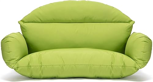 Miniatura 11 de LeisureMod Cojín para silla de huevo colgante para 2 personas - Azul, relleno de algodón suave, de secado rápido y resistente a la intemperie