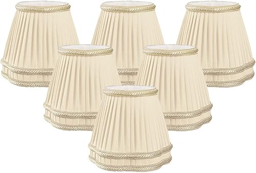Royal Designs, Inc. CS-405BG-6 - Pantalla decorativa para lámpara de araña, color beige, 3 x 5 x 4.5 pulgadas, paquete de 6 Royal Designs, Inc. CS-405BG-6 - Pantalla decorativa para lámpara de araña, color beige, 3 x 5 x 4.5 pulgadas, paquete de 6
